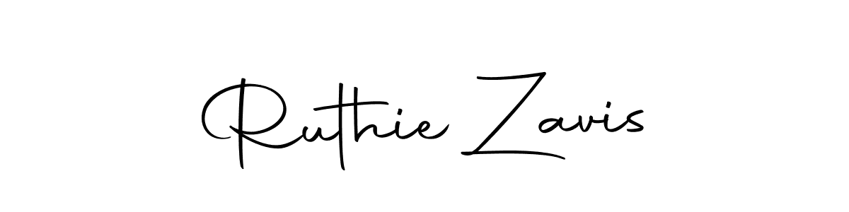 How to make Ruthie Zavis name signature. Use Autography-DOLnW style for creating short signs online. This is the latest handwritten sign. Ruthie Zavis signature style 10 images and pictures png