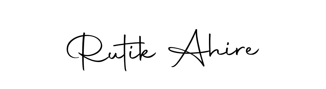 How to make Rutik Ahire signature? Autography-DOLnW is a professional autograph style. Create handwritten signature for Rutik Ahire name. Rutik Ahire signature style 10 images and pictures png