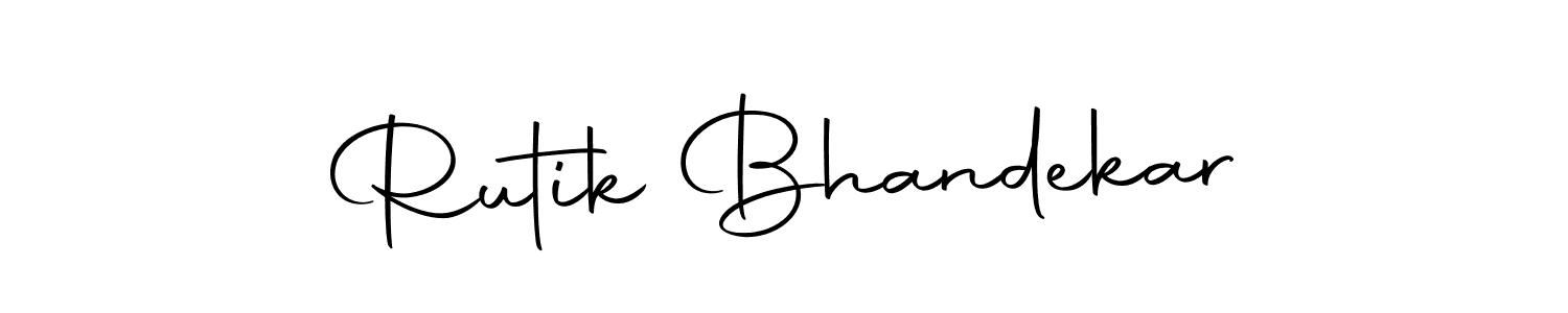 Make a beautiful signature design for name Rutik Bhandekar. With this signature (Autography-DOLnW) style, you can create a handwritten signature for free. Rutik Bhandekar signature style 10 images and pictures png