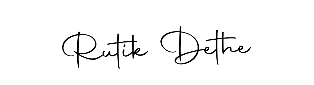How to make Rutik Dethe signature? Autography-DOLnW is a professional autograph style. Create handwritten signature for Rutik Dethe name. Rutik Dethe signature style 10 images and pictures png