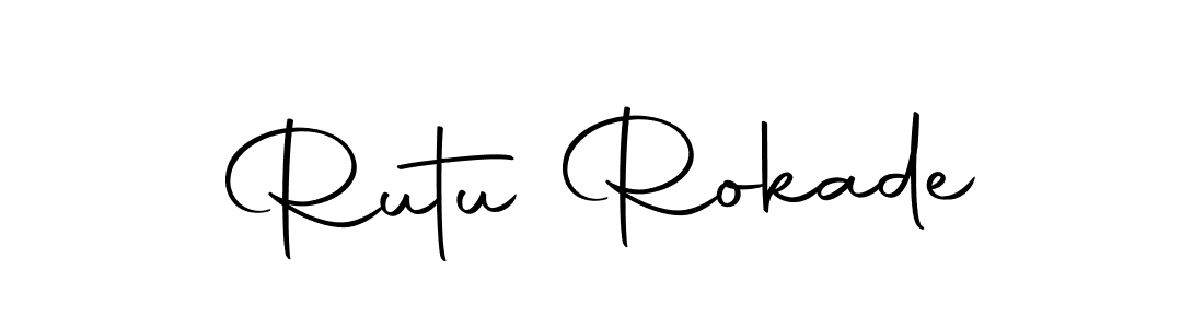 Rutu Rokade stylish signature style. Best Handwritten Sign (Autography-DOLnW) for my name. Handwritten Signature Collection Ideas for my name Rutu Rokade. Rutu Rokade signature style 10 images and pictures png