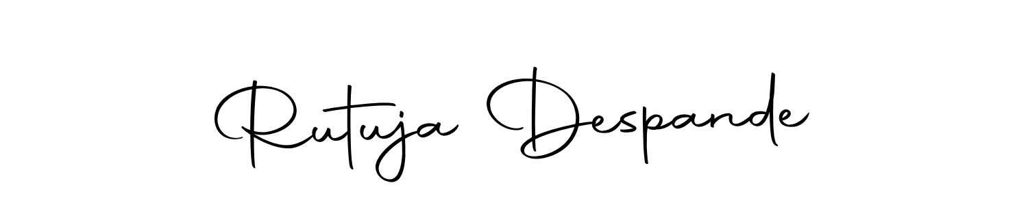 You can use this online signature creator to create a handwritten signature for the name Rutuja Despande. This is the best online autograph maker. Rutuja Despande signature style 10 images and pictures png