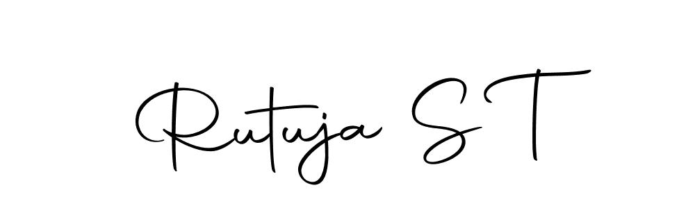 Design your own signature with our free online signature maker. With this signature software, you can create a handwritten (Autography-DOLnW) signature for name Rutuja S T. Rutuja S T signature style 10 images and pictures png
