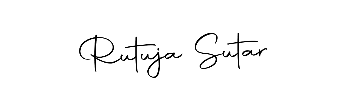 You should practise on your own different ways (Autography-DOLnW) to write your name (Rutuja Sutar) in signature. don't let someone else do it for you. Rutuja Sutar signature style 10 images and pictures png