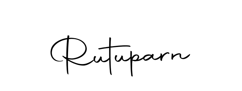 Rutuparn stylish signature style. Best Handwritten Sign (Autography-DOLnW) for my name. Handwritten Signature Collection Ideas for my name Rutuparn. Rutuparn signature style 10 images and pictures png