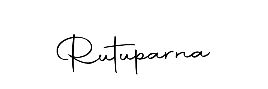 Design your own signature with our free online signature maker. With this signature software, you can create a handwritten (Autography-DOLnW) signature for name Rutuparna. Rutuparna signature style 10 images and pictures png