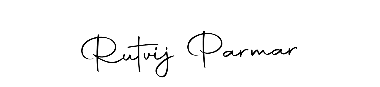 if you are searching for the best signature style for your name Rutvij Parmar. so please give up your signature search. here we have designed multiple signature styles  using Autography-DOLnW. Rutvij Parmar signature style 10 images and pictures png