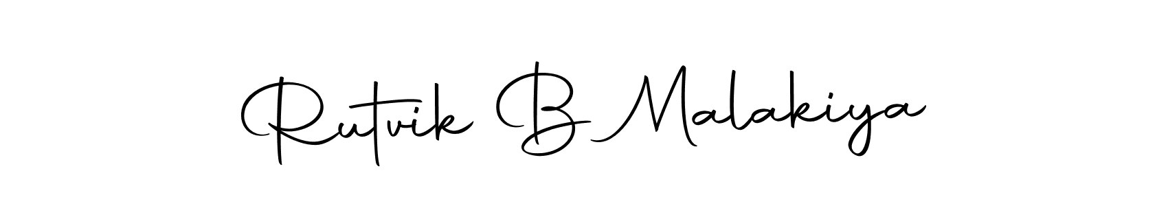 Make a beautiful signature design for name Rutvik B Malakiya. With this signature (Autography-DOLnW) style, you can create a handwritten signature for free. Rutvik B Malakiya signature style 10 images and pictures png
