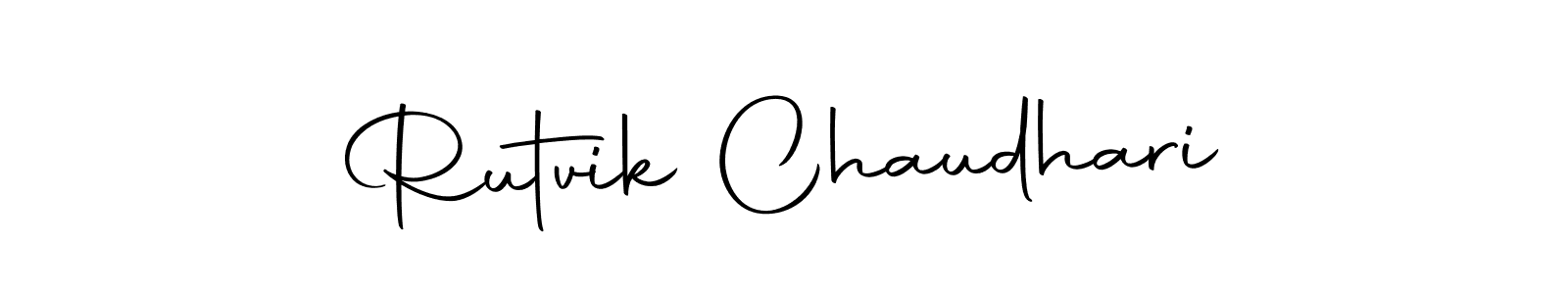Design your own signature with our free online signature maker. With this signature software, you can create a handwritten (Autography-DOLnW) signature for name Rutvik Chaudhari. Rutvik Chaudhari signature style 10 images and pictures png