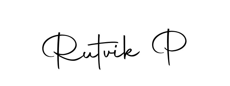 You should practise on your own different ways (Autography-DOLnW) to write your name (Rutvik P) in signature. don't let someone else do it for you. Rutvik P signature style 10 images and pictures png