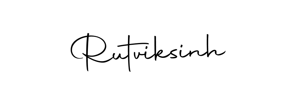 How to make Rutviksinh name signature. Use Autography-DOLnW style for creating short signs online. This is the latest handwritten sign. Rutviksinh signature style 10 images and pictures png