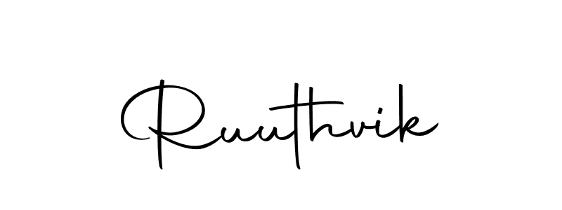 How to make Ruuthvik name signature. Use Autography-DOLnW style for creating short signs online. This is the latest handwritten sign. Ruuthvik signature style 10 images and pictures png