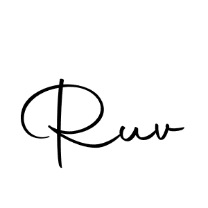 Design your own signature with our free online signature maker. With this signature software, you can create a handwritten (Autography-DOLnW) signature for name Ruv. Ruv signature style 10 images and pictures png