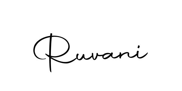 Make a beautiful signature design for name Ruvani. With this signature (Autography-DOLnW) style, you can create a handwritten signature for free. Ruvani signature style 10 images and pictures png
