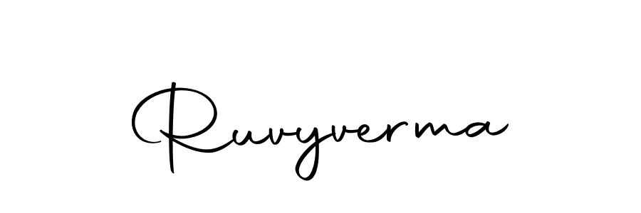 Make a beautiful signature design for name Ruvyverma. With this signature (Autography-DOLnW) style, you can create a handwritten signature for free. Ruvyverma signature style 10 images and pictures png
