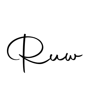 The best way (Autography-DOLnW) to make a short signature is to pick only two or three words in your name. The name Ruw include a total of six letters. For converting this name. Ruw signature style 10 images and pictures png