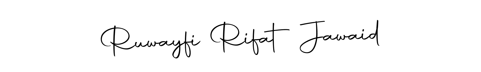 You can use this online signature creator to create a handwritten signature for the name Ruwayfi Rifat Jawaid. This is the best online autograph maker. Ruwayfi Rifat Jawaid signature style 10 images and pictures png