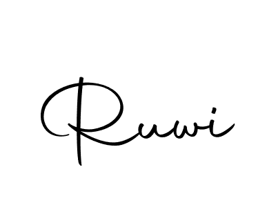 Design your own signature with our free online signature maker. With this signature software, you can create a handwritten (Autography-DOLnW) signature for name Ruwi. Ruwi signature style 10 images and pictures png