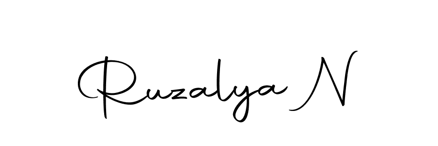 It looks lik you need a new signature style for name Ruzalya N. Design unique handwritten (Autography-DOLnW) signature with our free signature maker in just a few clicks. Ruzalya N signature style 10 images and pictures png