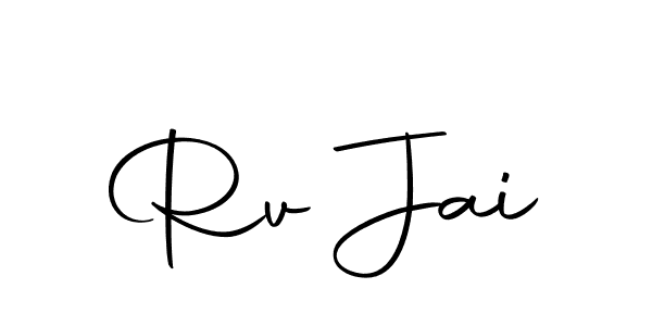 Rv Jai stylish signature style. Best Handwritten Sign (Autography-DOLnW) for my name. Handwritten Signature Collection Ideas for my name Rv Jai. Rv Jai signature style 10 images and pictures png