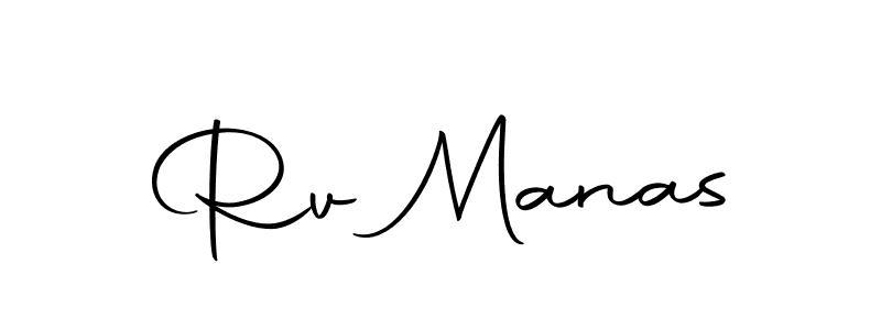 How to make Rv Manas name signature. Use Autography-DOLnW style for creating short signs online. This is the latest handwritten sign. Rv Manas signature style 10 images and pictures png