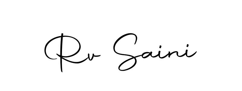 Make a beautiful signature design for name Rv Saini. Use this online signature maker to create a handwritten signature for free. Rv Saini signature style 10 images and pictures png
