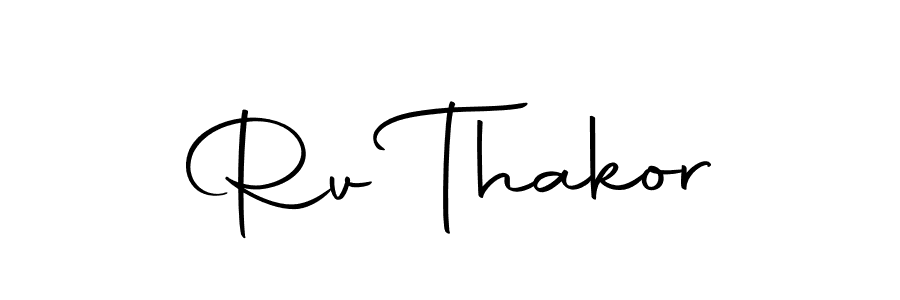 Rv Thakor stylish signature style. Best Handwritten Sign (Autography-DOLnW) for my name. Handwritten Signature Collection Ideas for my name Rv Thakor. Rv Thakor signature style 10 images and pictures png