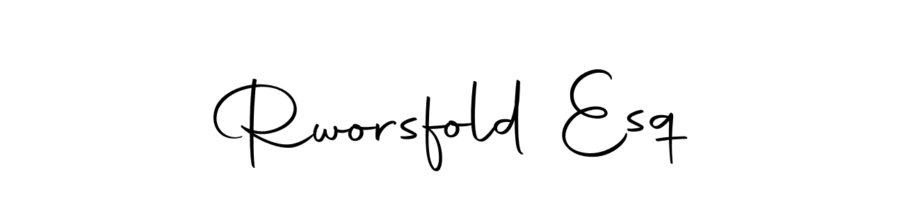 How to make Rworsfold Esq name signature. Use Autography-DOLnW style for creating short signs online. This is the latest handwritten sign. Rworsfold Esq signature style 10 images and pictures png