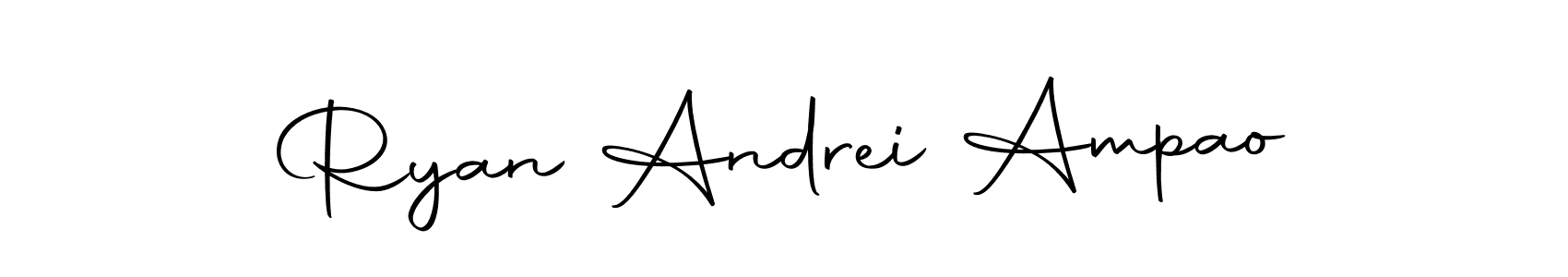 The best way (Autography-DOLnW) to make a short signature is to pick only two or three words in your name. The name Ryan Andrei Ampao include a total of six letters. For converting this name. Ryan Andrei Ampao signature style 10 images and pictures png