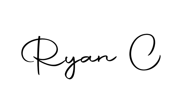 if you are searching for the best signature style for your name Ryan C. so please give up your signature search. here we have designed multiple signature styles  using Autography-DOLnW. Ryan C signature style 10 images and pictures png