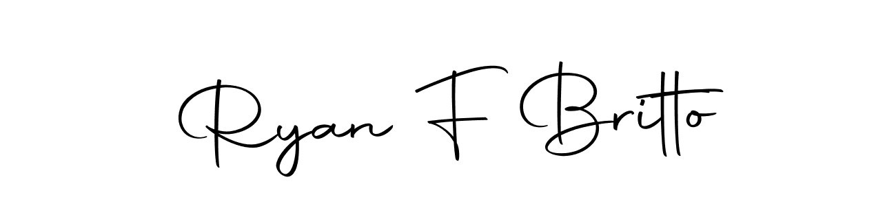 Ryan F Britto stylish signature style. Best Handwritten Sign (Autography-DOLnW) for my name. Handwritten Signature Collection Ideas for my name Ryan F Britto. Ryan F Britto signature style 10 images and pictures png