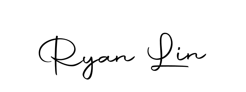Ryan Lin stylish signature style. Best Handwritten Sign (Autography-DOLnW) for my name. Handwritten Signature Collection Ideas for my name Ryan Lin. Ryan Lin signature style 10 images and pictures png