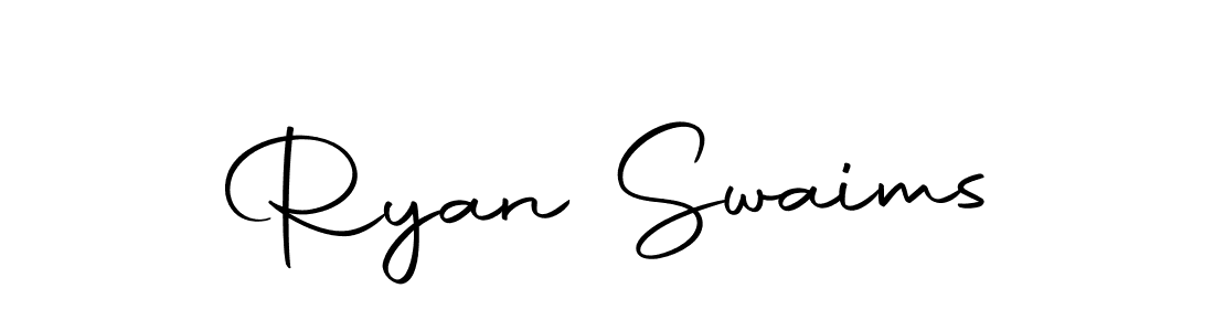 Create a beautiful signature design for name Ryan Swaims. With this signature (Autography-DOLnW) fonts, you can make a handwritten signature for free. Ryan Swaims signature style 10 images and pictures png
