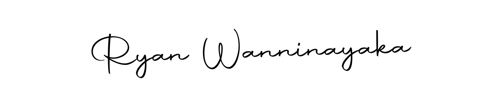 How to make Ryan Wanninayaka name signature. Use Autography-DOLnW style for creating short signs online. This is the latest handwritten sign. Ryan Wanninayaka signature style 10 images and pictures png