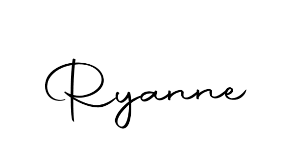 How to make Ryanne name signature. Use Autography-DOLnW style for creating short signs online. This is the latest handwritten sign. Ryanne signature style 10 images and pictures png