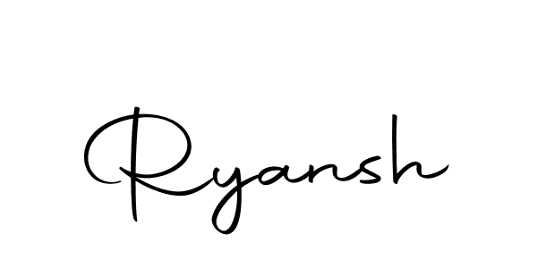 The best way (Autography-DOLnW) to make a short signature is to pick only two or three words in your name. The name Ryansh include a total of six letters. For converting this name. Ryansh signature style 10 images and pictures png