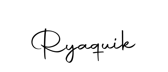 How to make Ryaquik signature? Autography-DOLnW is a professional autograph style. Create handwritten signature for Ryaquik name. Ryaquik signature style 10 images and pictures png