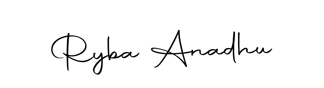 Design your own signature with our free online signature maker. With this signature software, you can create a handwritten (Autography-DOLnW) signature for name Ryba Anadhu. Ryba Anadhu signature style 10 images and pictures png