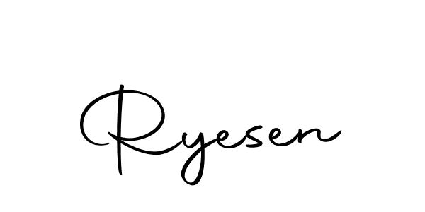 How to make Ryesen name signature. Use Autography-DOLnW style for creating short signs online. This is the latest handwritten sign. Ryesen signature style 10 images and pictures png