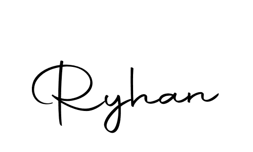 Design your own signature with our free online signature maker. With this signature software, you can create a handwritten (Autography-DOLnW) signature for name Ryhan. Ryhan signature style 10 images and pictures png