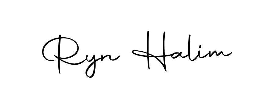 Similarly Autography-DOLnW is the best handwritten signature design. Signature creator online .You can use it as an online autograph creator for name Ryn Halim. Ryn Halim signature style 10 images and pictures png