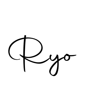 Design your own signature with our free online signature maker. With this signature software, you can create a handwritten (Autography-DOLnW) signature for name Ryo. Ryo signature style 10 images and pictures png