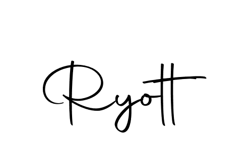 Design your own signature with our free online signature maker. With this signature software, you can create a handwritten (Autography-DOLnW) signature for name Ryott. Ryott signature style 10 images and pictures png