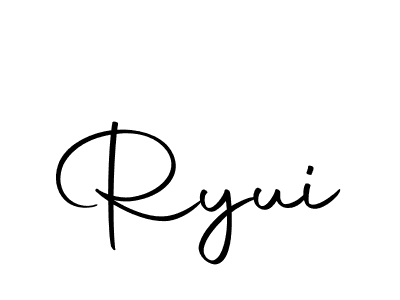 Design your own signature with our free online signature maker. With this signature software, you can create a handwritten (Autography-DOLnW) signature for name Ryui. Ryui signature style 10 images and pictures png