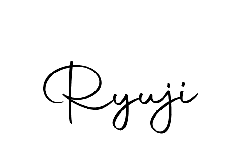 Create a beautiful signature design for name Ryuji. With this signature (Autography-DOLnW) fonts, you can make a handwritten signature for free. Ryuji signature style 10 images and pictures png