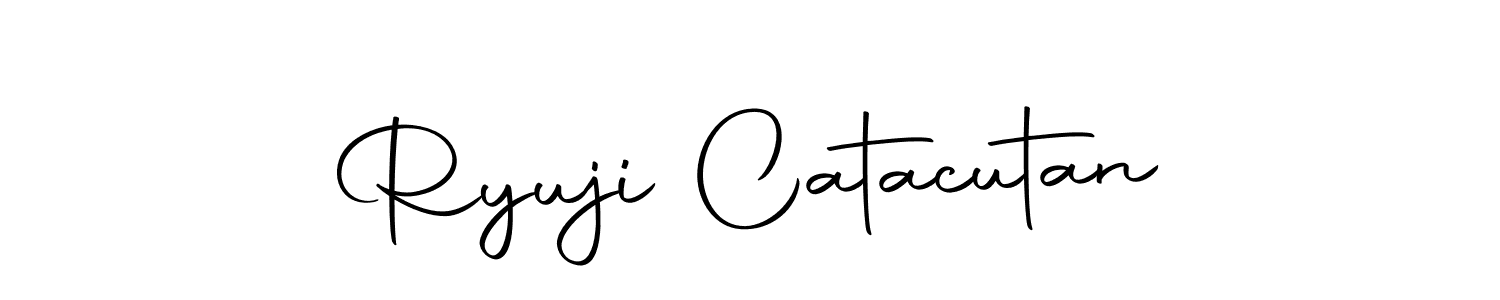 if you are searching for the best signature style for your name Ryuji Catacutan. so please give up your signature search. here we have designed multiple signature styles  using Autography-DOLnW. Ryuji Catacutan signature style 10 images and pictures png