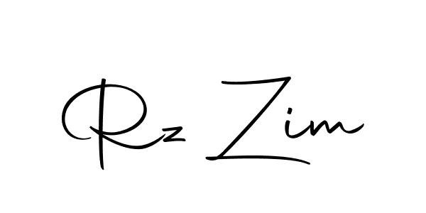 Design your own signature with our free online signature maker. With this signature software, you can create a handwritten (Autography-DOLnW) signature for name Rz Zim. Rz Zim signature style 10 images and pictures png