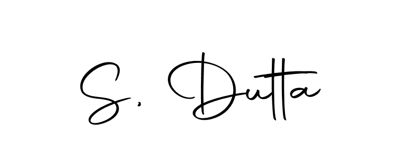Design your own signature with our free online signature maker. With this signature software, you can create a handwritten (Autography-DOLnW) signature for name S, Dutta. S, Dutta signature style 10 images and pictures png
