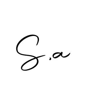 S,a stylish signature style. Best Handwritten Sign (Autography-DOLnW) for my name. Handwritten Signature Collection Ideas for my name S,a. S,a signature style 10 images and pictures png