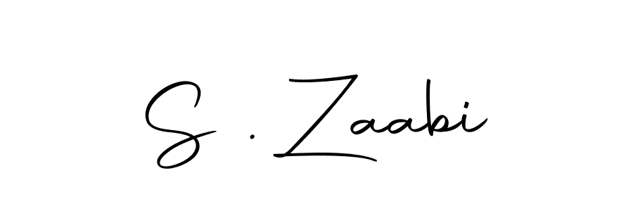 How to make S . Zaabi name signature. Use Autography-DOLnW style for creating short signs online. This is the latest handwritten sign. S . Zaabi signature style 10 images and pictures png